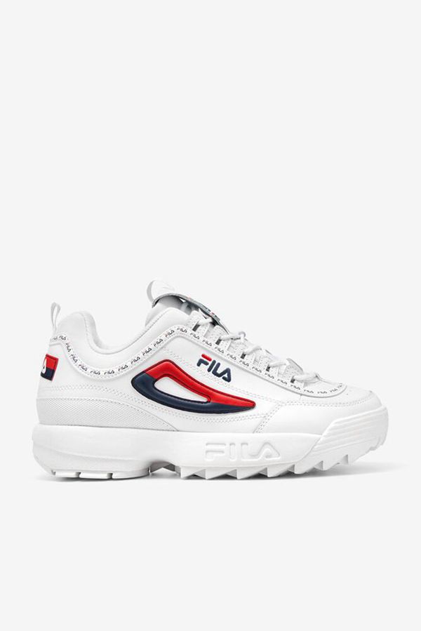 Tênis Fila Homem Branco/Azul Marinho/Vermelhas - Fila Disruptor 2 Premium Repeat Chunky Portugal Loj